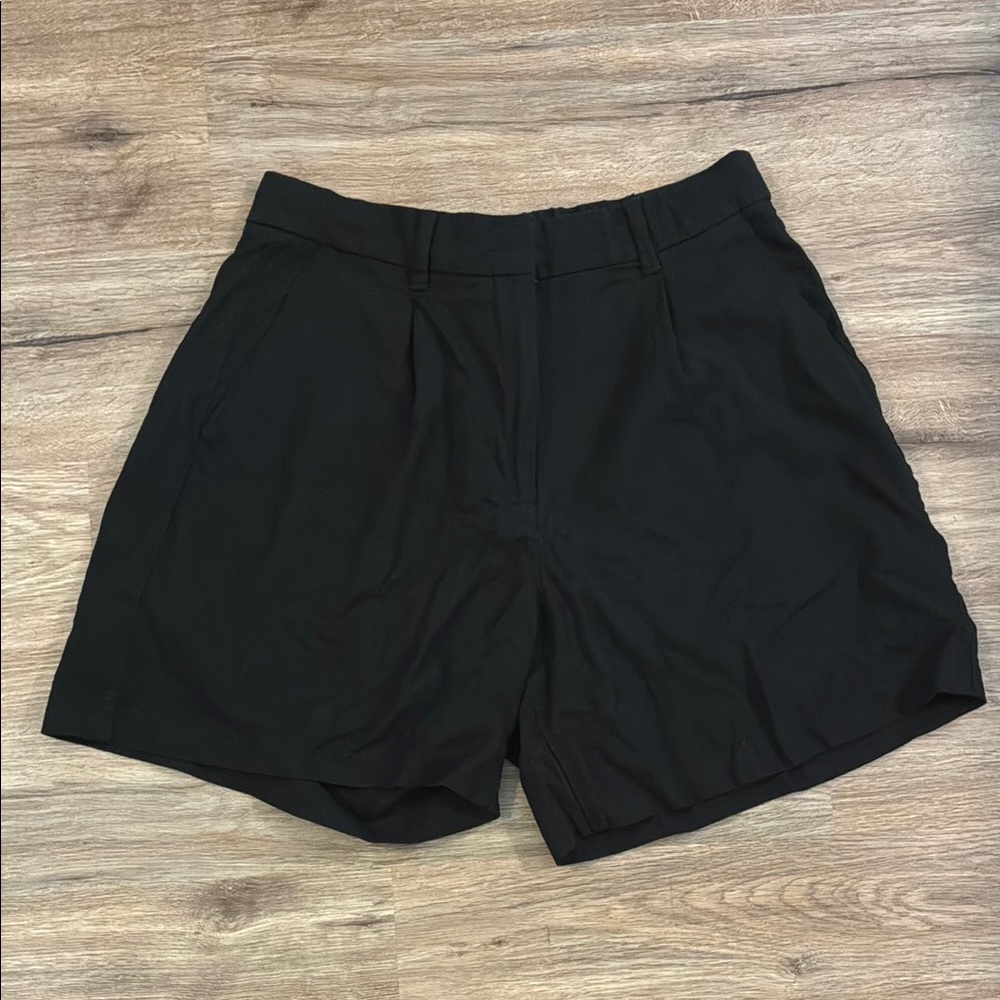 Old Navy Black High Waisted Linen Lightweight Business Casual Shorts